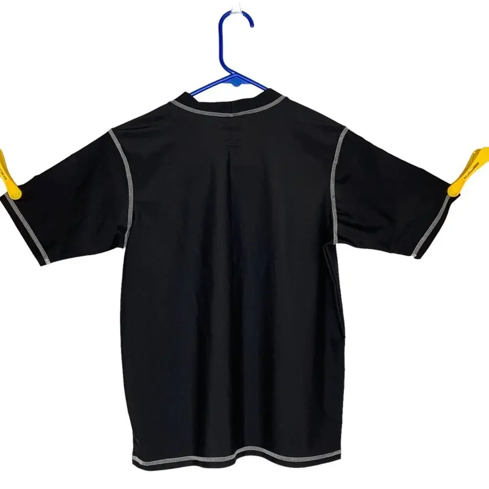 Gap NWT Kids Surf Rashguard Boardshirt Built in Sun Protection Black Size XL(12)